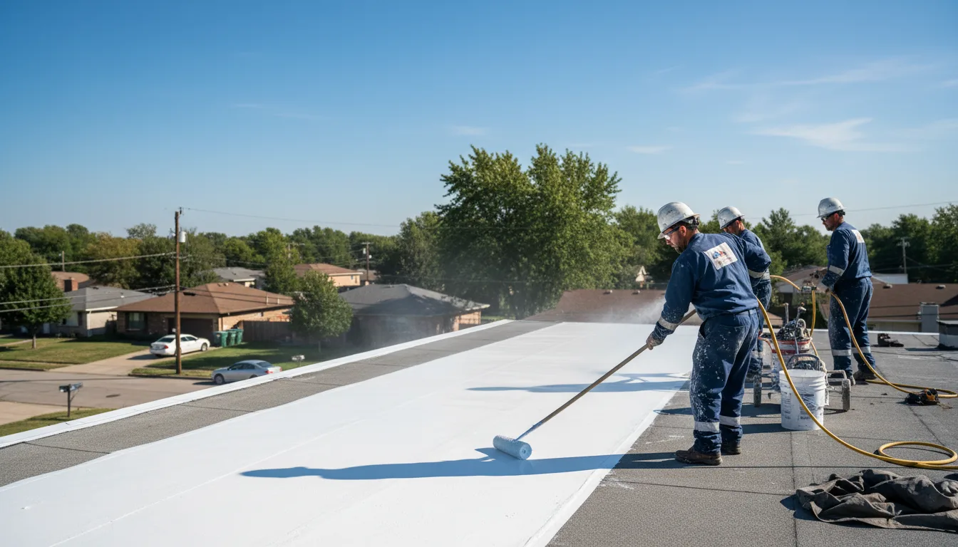 Commercial roof coating in Woodgate, NY near me